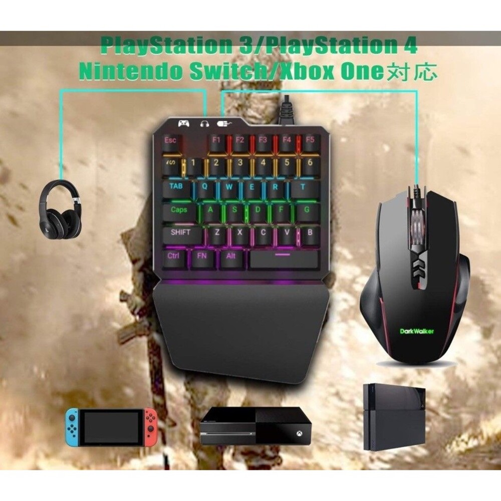 Delta essentials FO203 Blue Switch Mechanical Gaming Keyboard and Mouse Combo